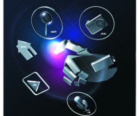 Creative Technology background vector 02