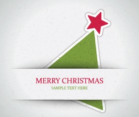 Creative Xmas tree christmas cards vector 01