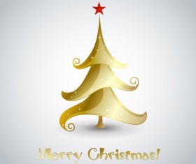 Creative Xmas tree christmas cards vector 02