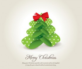Creative Xmas tree christmas cards vector 04