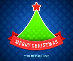 Cute Christmas tree backgrounds vector 01