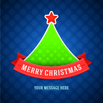 Cute Christmas tree backgrounds vector 01