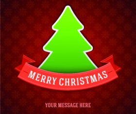 Cute Christmas tree backgrounds vector 02