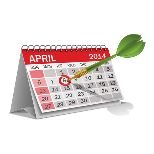 2014 Desk calendar design template vector 03