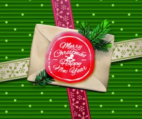 Envelop christmas cards vector