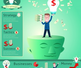 Financial elements infographics vector 01