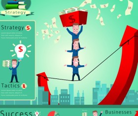 Financial elements infographics vector 02