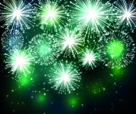 Beautiful Fireworks design vector background 03