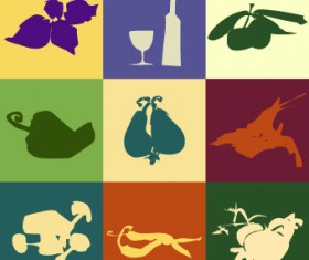 Different Food Objects Vector 05