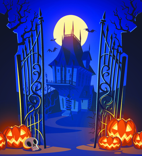 Halloween creative background vector 02