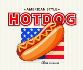 Hotdog background vector