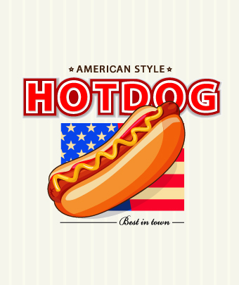 Hotdog background vector