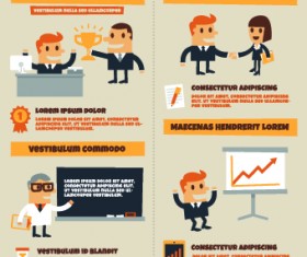 Infographics and people design vector 02