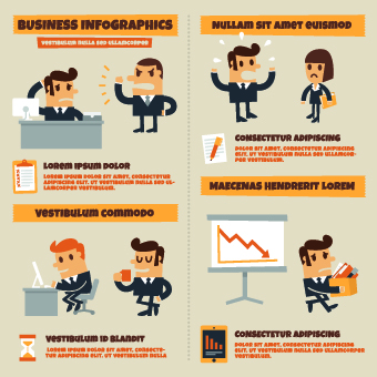 Infographics and people design vector 03