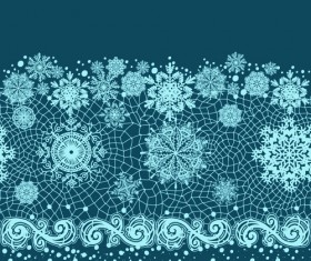 Christmas Snowflake Lace vector set 03