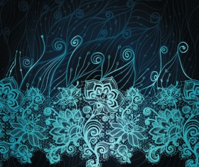 Christmas Snowflake Lace vector set 05