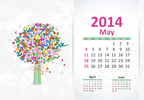 May 2014 Calendar vector