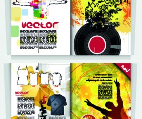 Music Party Magazine cover vector 01