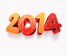 New Year 2014 Creative vector graphics 01