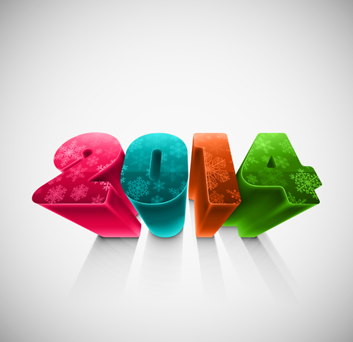 New Year 2014 Creative vector graphics 03