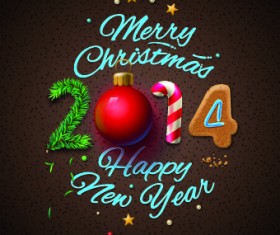 New Year 2014 Christmas deisgn vector