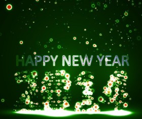New Year 2014 Green light dot background 01