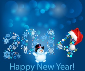 2014 Happy New Year Backgrounds vector 03