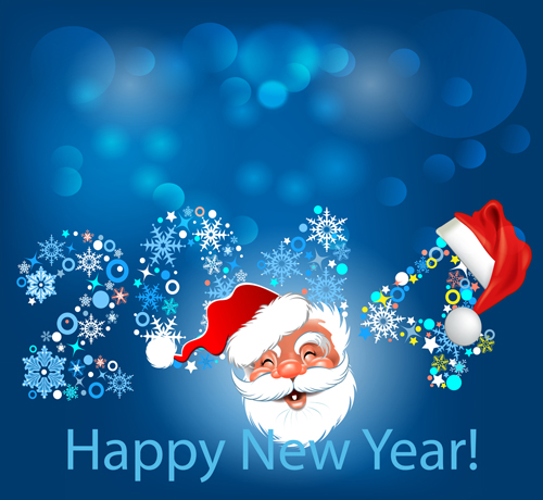 2014 Happy New Year Backgrounds vector 04