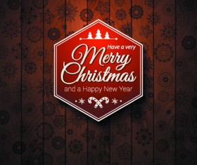 New Year Christmas labels and background 01