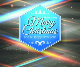 New Year Christmas labels and background 02