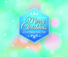 New Year Christmas labels and background 03