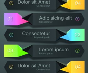 Origami options banner vector 01