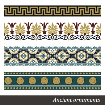 Ancient Ornament pattern vector 03