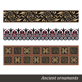 Ancient Ornament pattern vector 05