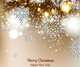 Ornate Christmas Snowflake vector background 01