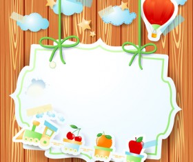 Cartoon Paper Cards vector graphics 01