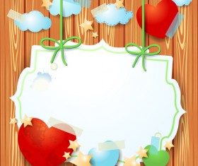 Cartoon Paper Cards vector graphics 02