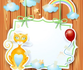 Cartoon Paper Cards vector graphics 05