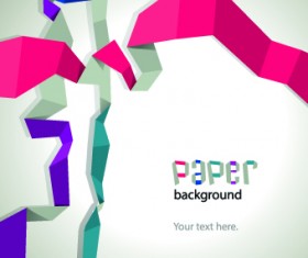 Color paper ribbon background graphic 02