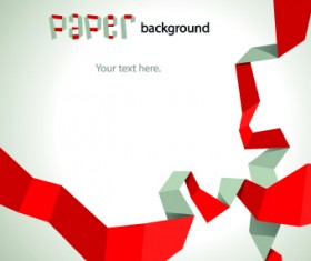 Color paper ribbon background graphic 04