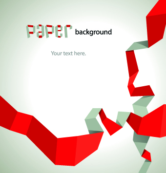 Color paper ribbon background graphic 04