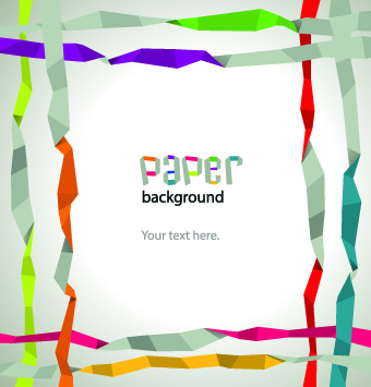 Color paper ribbon background graphic 05