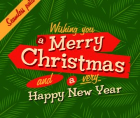 Pine leaf christmas background vector