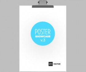 Blank poster template vector 01