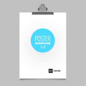 Blank poster template vector 01