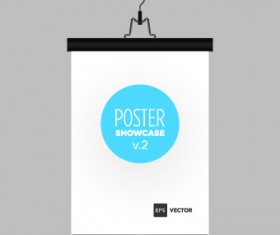 Blank poster template vector 02