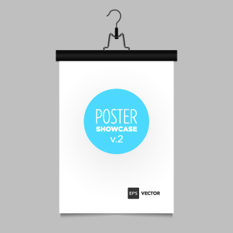 Blank poster template vector 02