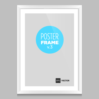 Blank poster template vector 03