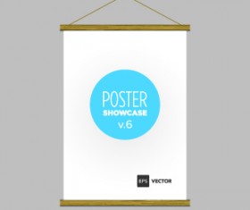 Blank poster template vector 04