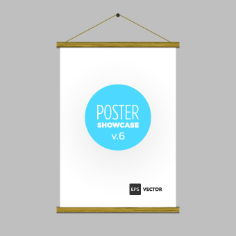 Blank poster template vector 04